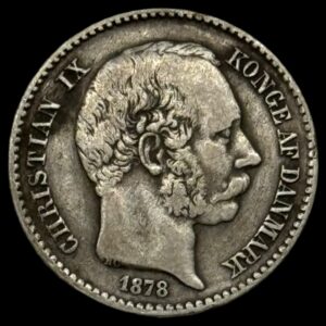 Dansk Vestindien 1878 10 Cent Chr.lX Kva. 1+