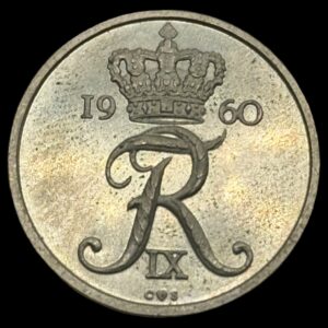 1960 25 øre Fre.lX Kva. M