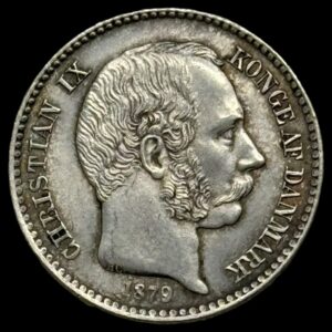 Dansk Vestindien 1879 10 Cent Chr.lX Kva. 0-01