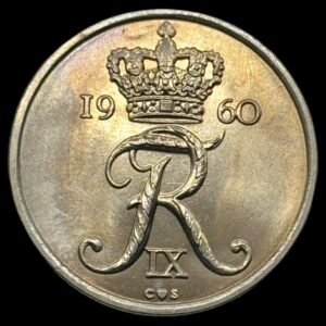 1960 25 øre Fre.lX Kva. M