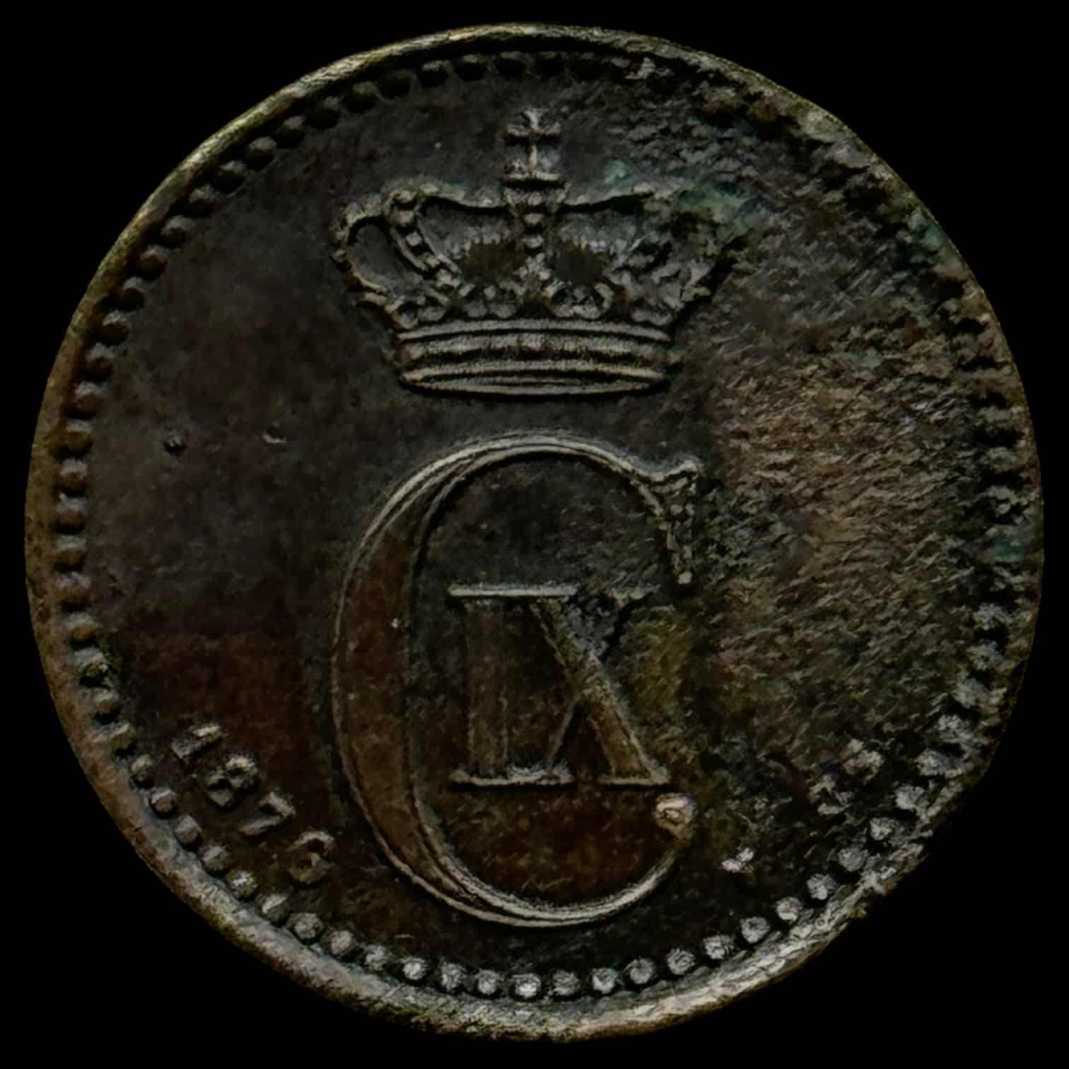 1876 1 øre, Chr.lX Kva.1+ "Sjælden årgang"