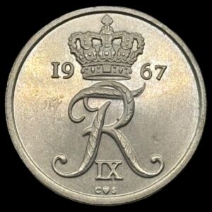 1967 25 øre Fre.lX Kva. M