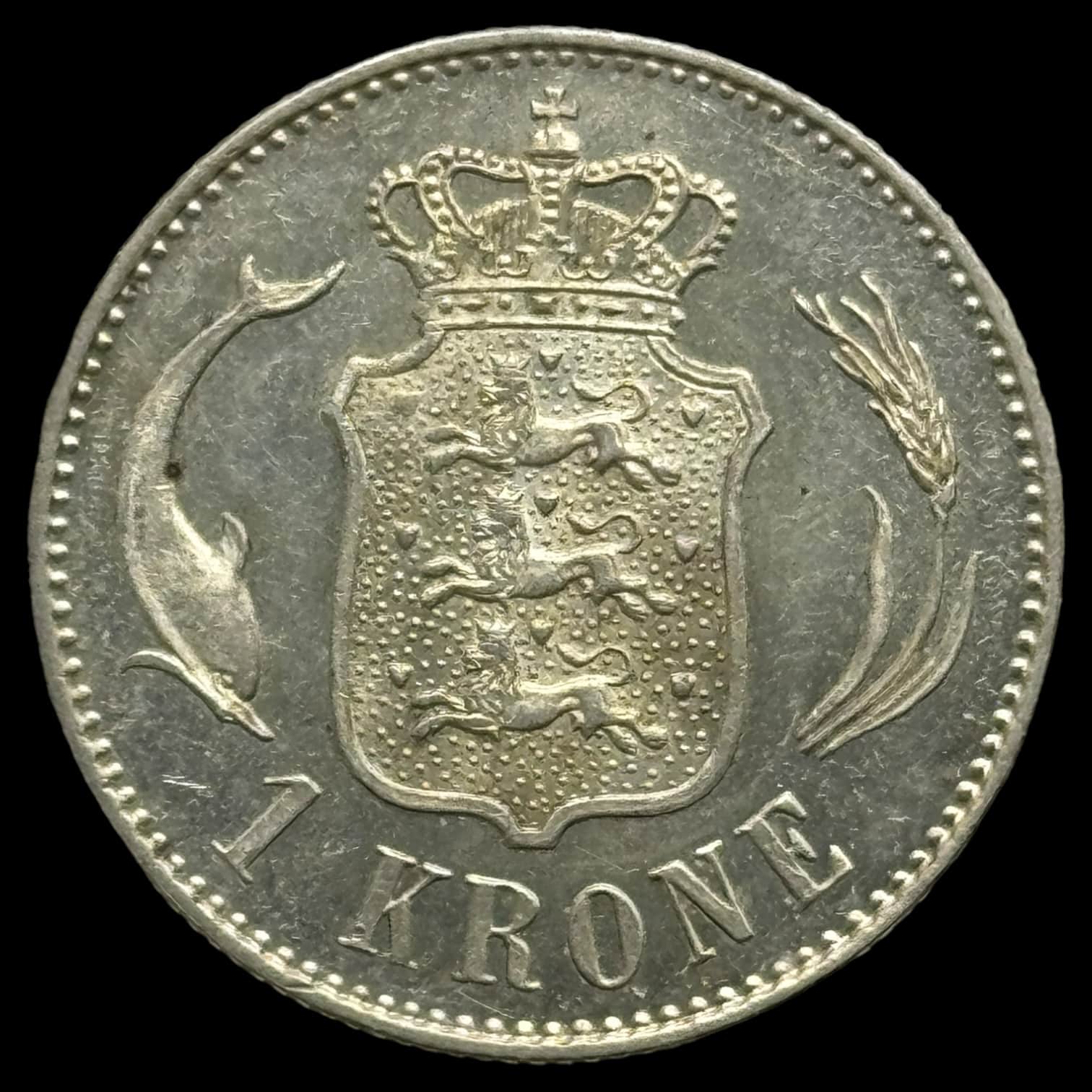 1892 1 krone Chr.lX Kva. M-0 - Image 4