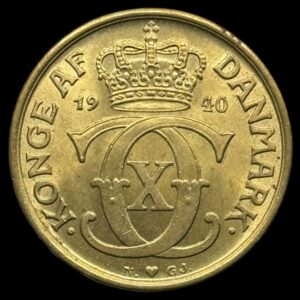 1940 1 krone Chr.X Kva. 0