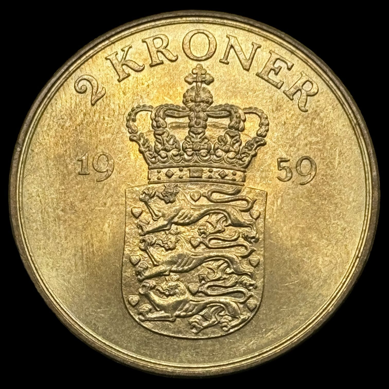 1959 2 krone Fre.lX Kva. 0-S