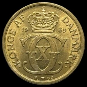 1939 1/2 krone Chr.X Kva. 0-01