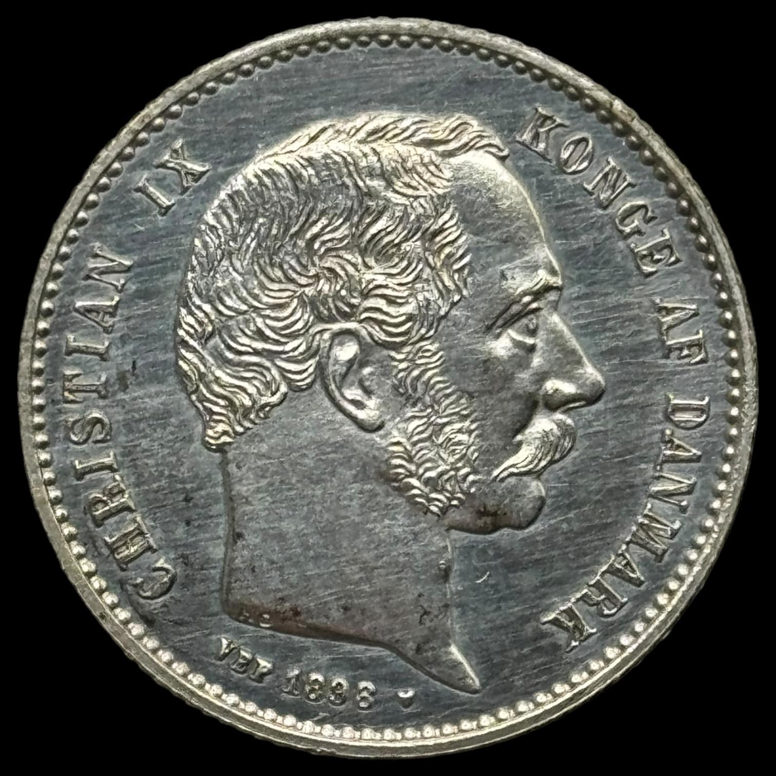 1898 1 krone Chr.lX Kva. M " Brøstet" - Image 3