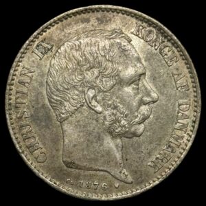 1876 2 krone Chr.lX Kva. 01