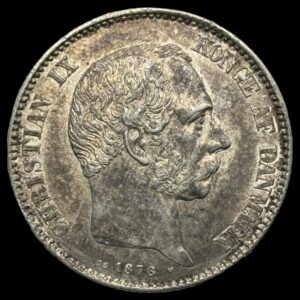 1876 2 krone Chr.lX Kva. 01