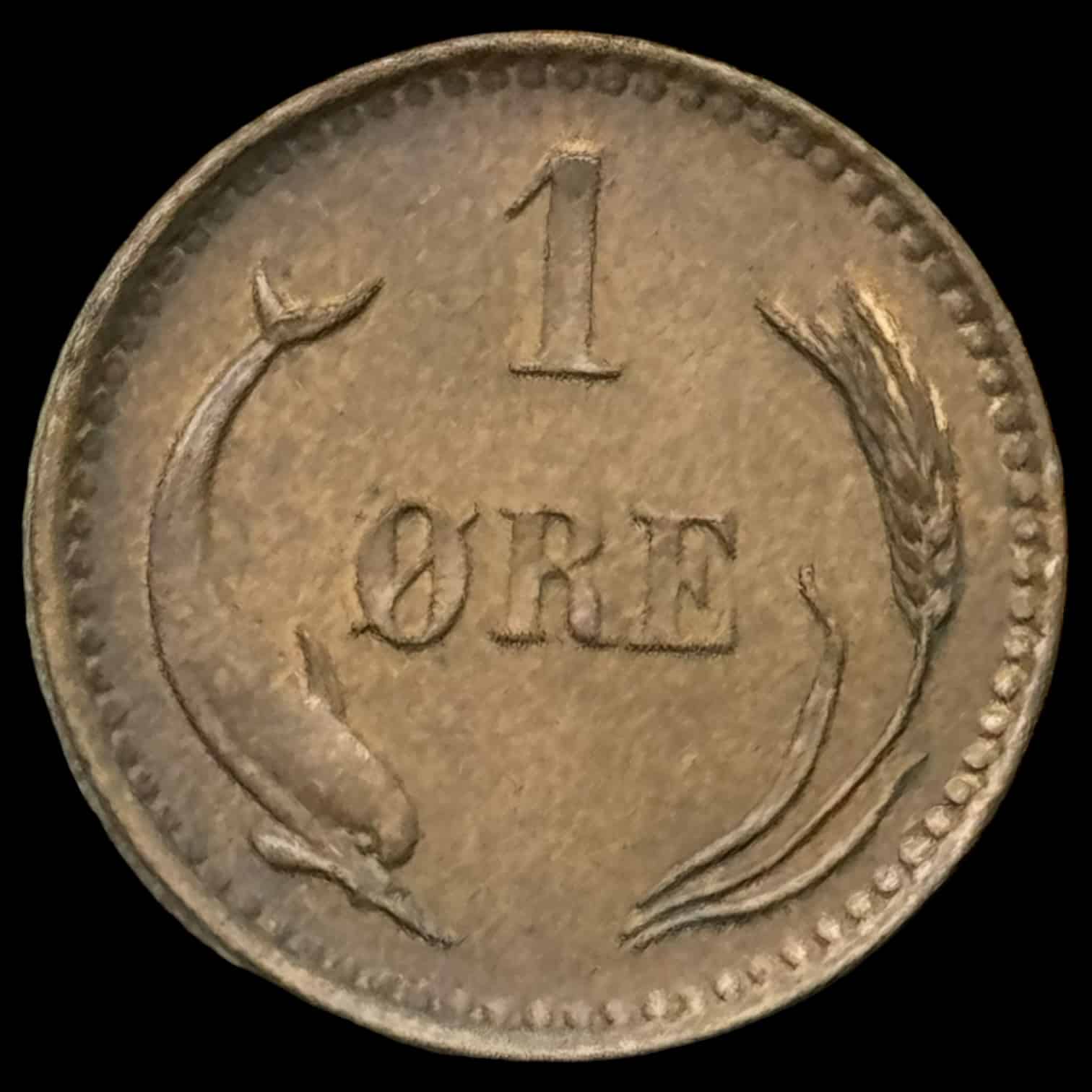 1879 1 øre Chr.lX Kva.0 - Image 2