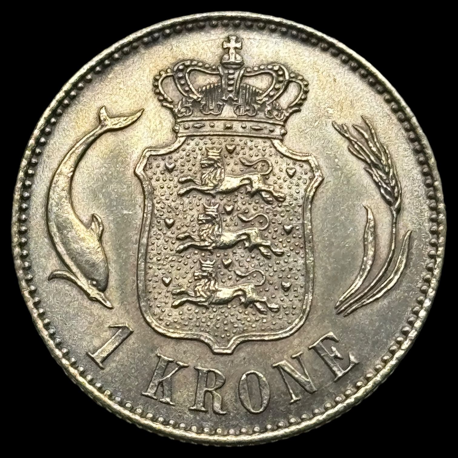 1898 1 krone Chr.lX Kva. 0-01 "Pudset" - Image 2