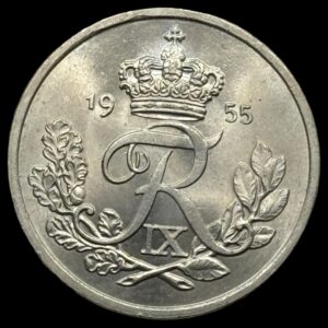 1955 25 øre Fre.lX Kva. 0-S