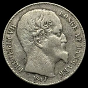 Dansk Vestindien 1859 20 Cent Fre.Vll Kva. 1-1+