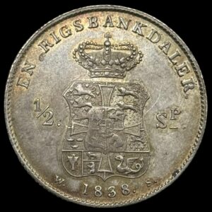 1838 WS 1/2 speciedaler Fre.Vl Kva. 01