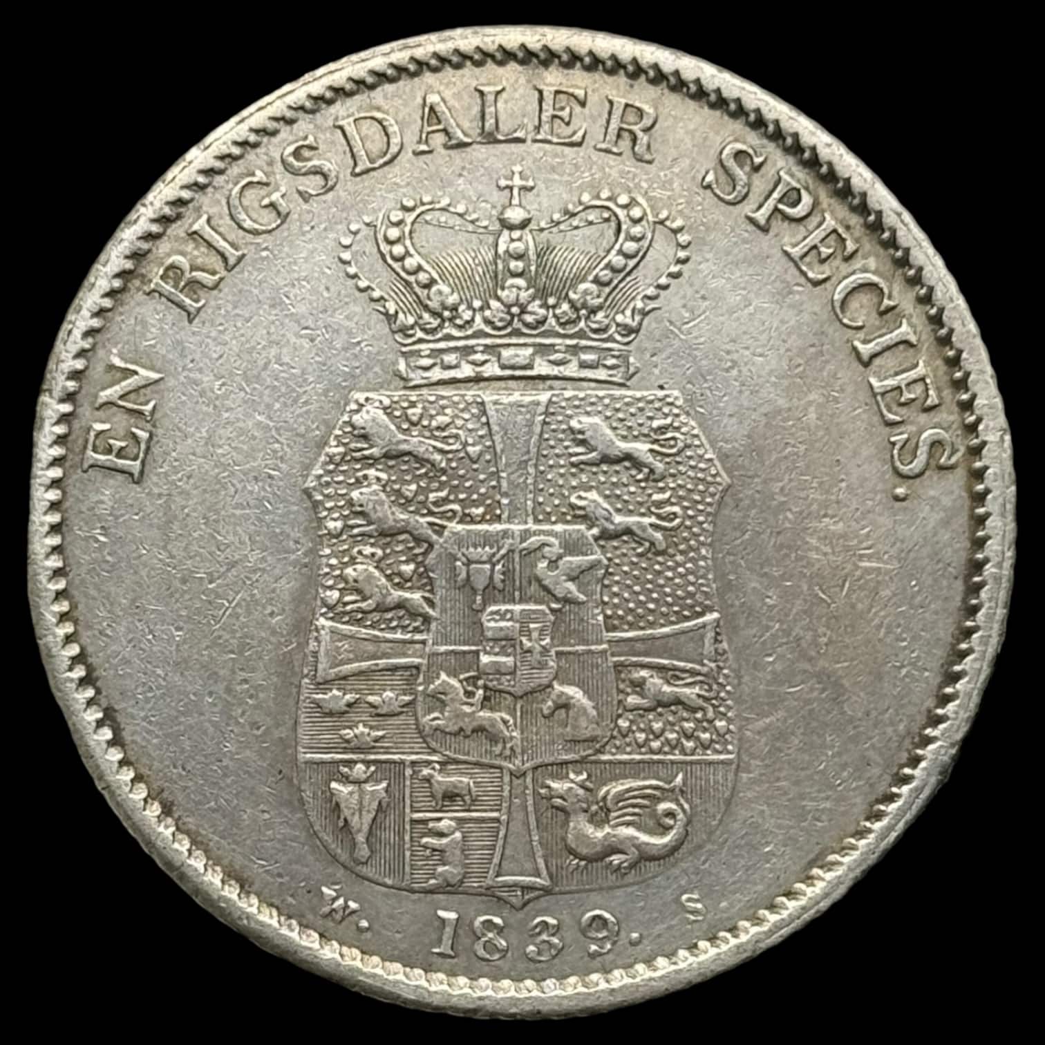 1839 WS 1 speciedaler Fre.Vl Kva. 1+-01