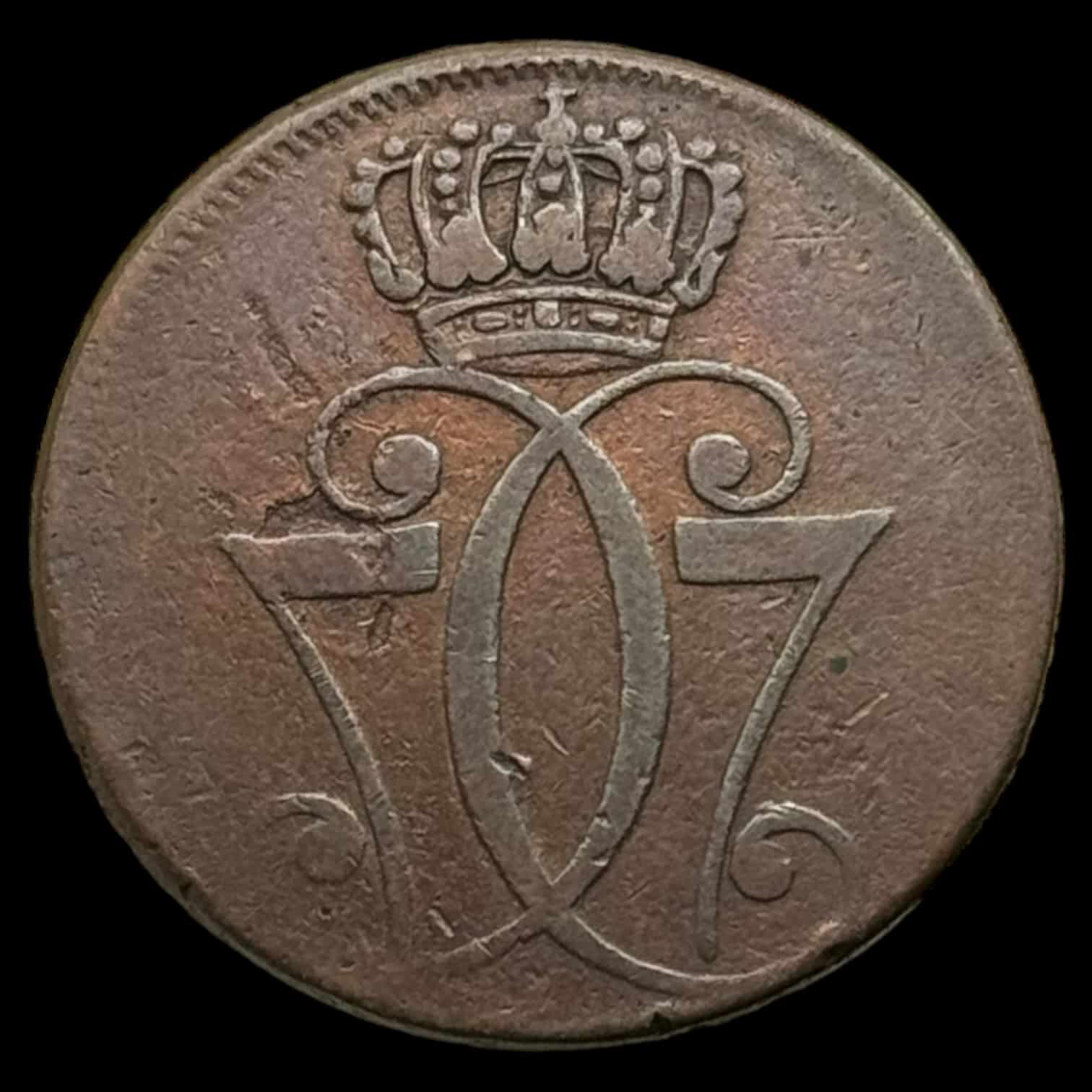 1771 1 skilling Chr.Vll Kva. 1+ "stavefejl SKILLIING MK" - Image 2