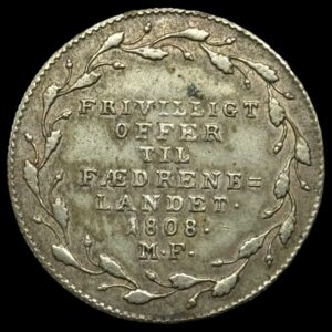 1808 1/6 rigsdaler "offermark" Fre.Vl Kva. 01 "den falske"