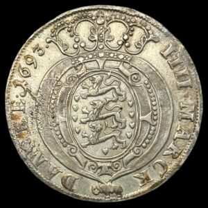 1693, 4 Mark / Krone, Chr.V Glückstadt, Kva. 01