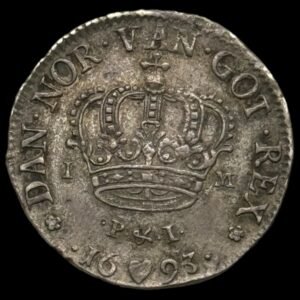 1693, 1 mark, Chr.V, Kva. 1+