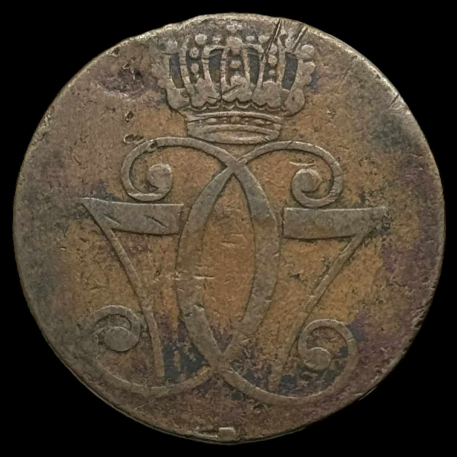 1771 1 skilling Chr.Vll Kva. 1-1+ "stavefejl DNASKE" - Image 2