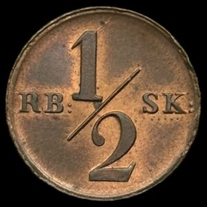 1838 1/2 rigsbankskilling Fre.Vl Kva. 0-01