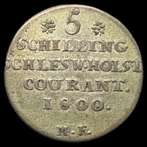 1800 5 schilling Chr.Vll Kva. 1+ "Sjælden"
