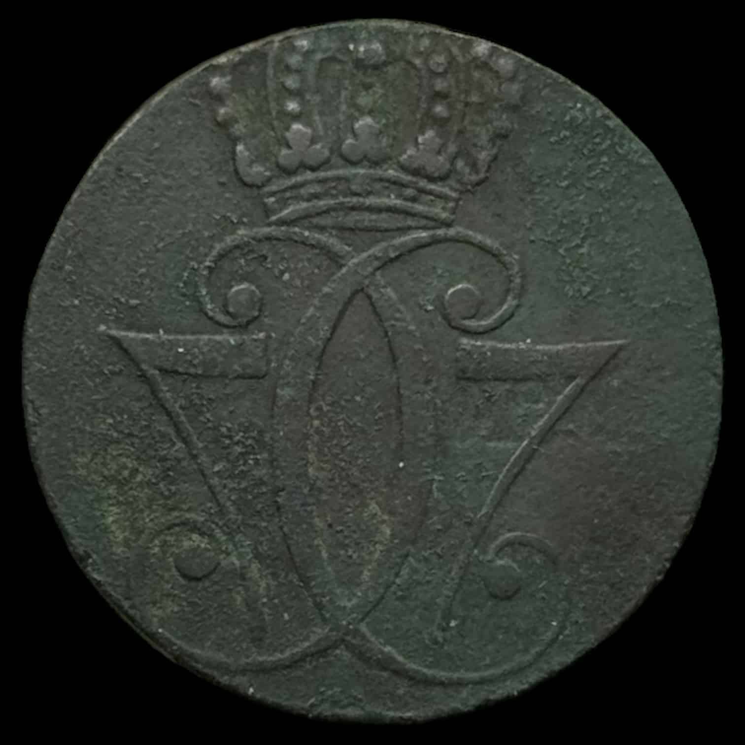 1771 1 skilling Chr.Vll Kva. 1+ Korr. "stavefejl DANKSE" - Image 2
