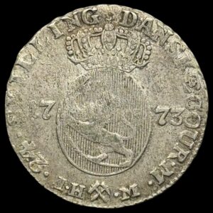 Norge 1773 24 skilling Chr.Vll Kva. 1-1+