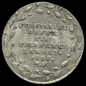 1808 1/6 rigsdaler "offermark" Fre.Vl Kva. 0-01