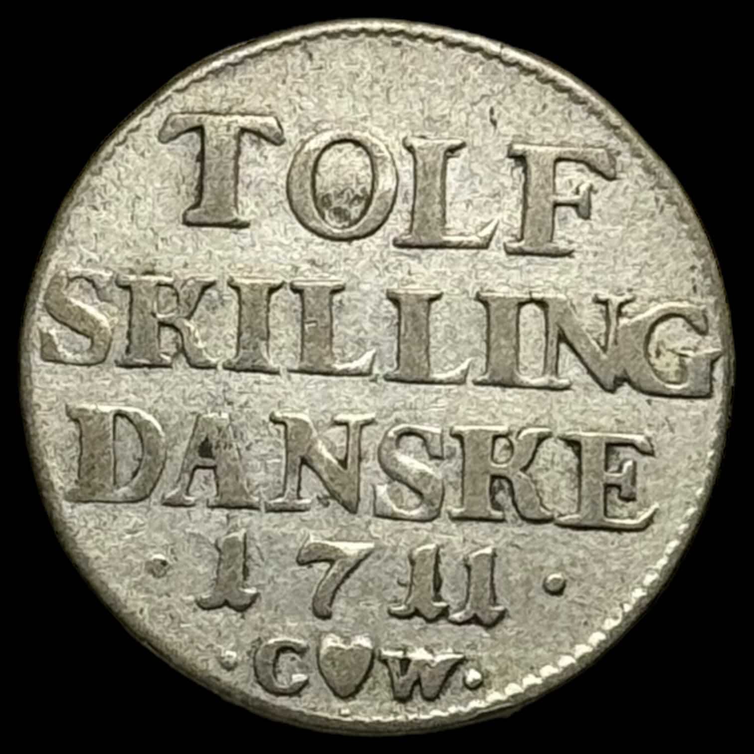 1711, TOLF/12 skilling Fre.lV Kva. 1+