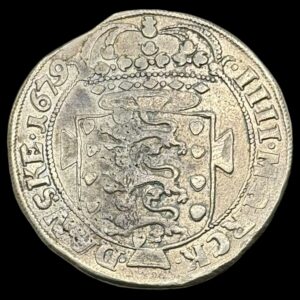 1679, 4 Mark / Krone, Chr.V Glückstadt, Kva. 1+