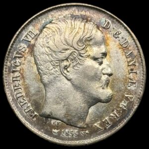 1855 VS 1/2 rigsdaler Fre.Vll Kva. 1+