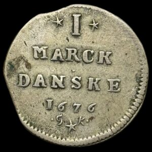 1676, 1 mark, Chr.lV Kva. 1-1+