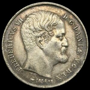 1854 VS 1/2 rigsdaler Fre.Vll Kva. 1+