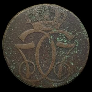 1771 1 skilling Chr.Vll Kva. 1 "afskåret C'er"