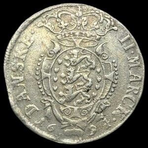 1694, 2 Mark , Chr.V Glückstadt, Kva. 1-1+
