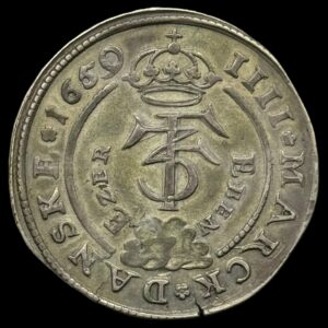 1659/60, 4 Mark / Krone "Eben Ezer", Fre.lll Kva. 1+-01