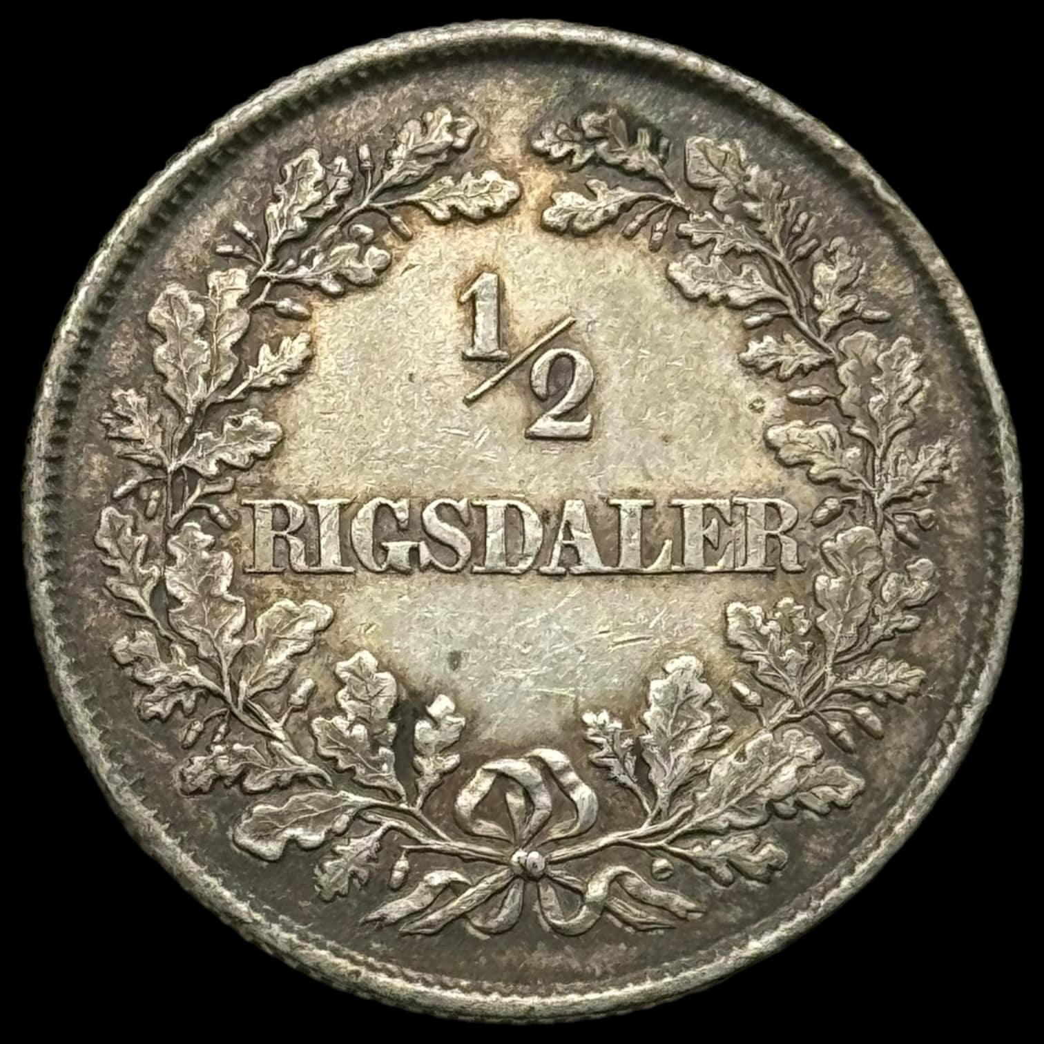 1854 VS 1/2 rigsdaler Fre.Vll Kva. 1+ - Image 2