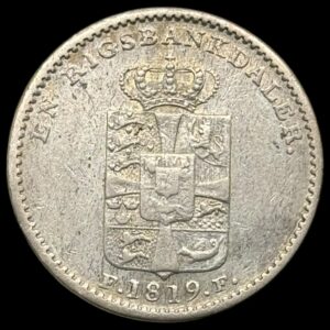 1819 FF 1 rigsbankdaler Fre.Vl Kva. 1+