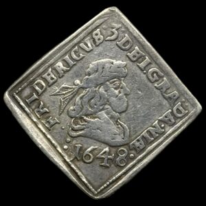 1648, 1/4 speciedaler "Kastemønt" Fre.lll Kva. 1