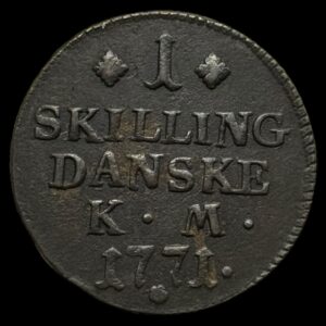 1771 1 skilling Chr.Vll Kva. 1+-01