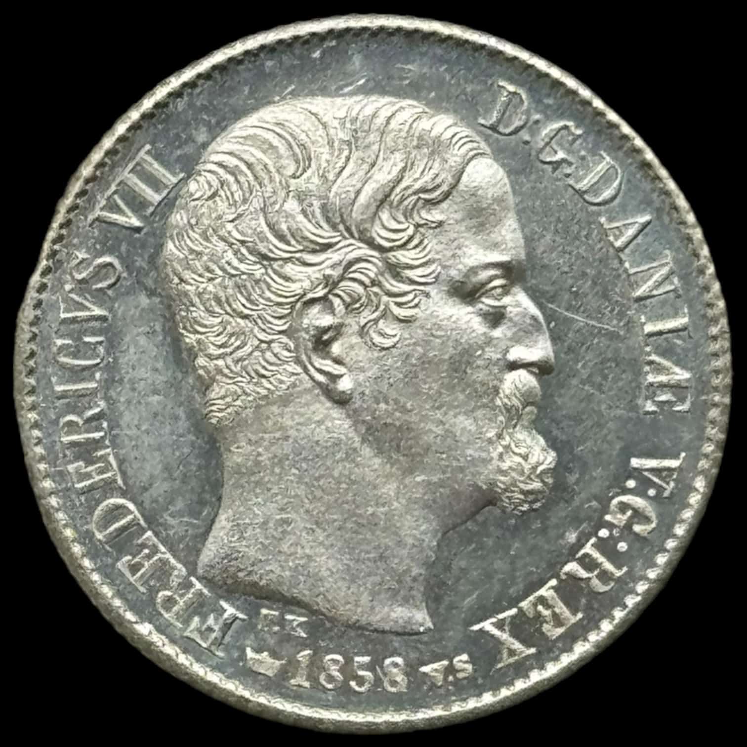 1858 16 skilling Fre.Vll Kva. M / Prooflike - Image 3