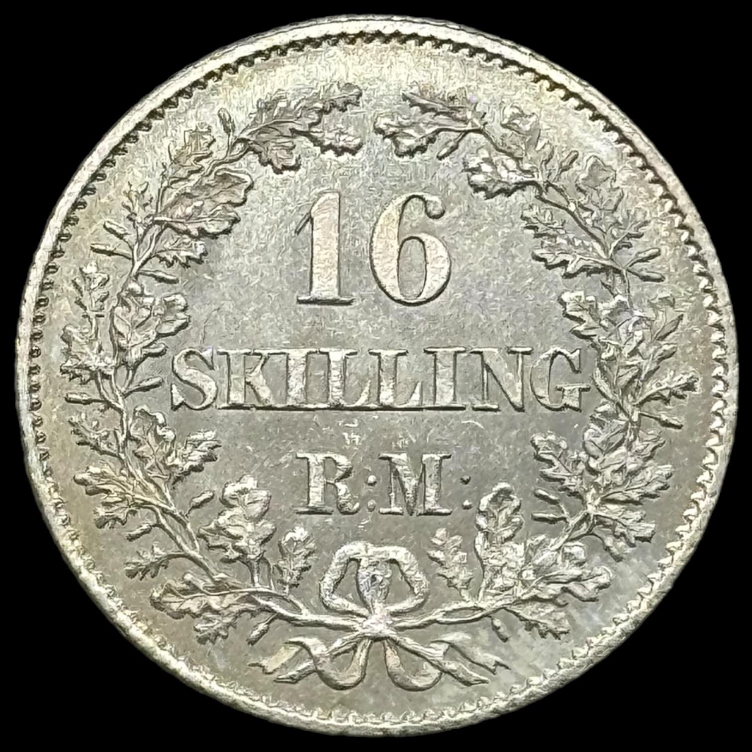 1858 16 skilling Fre.Vll Kva. M / Prooflike - Image 4