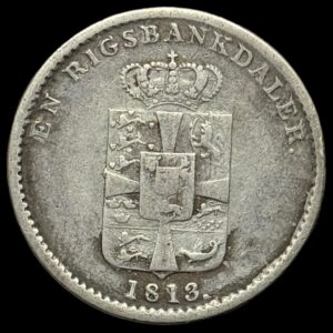 1813 1 rigsbankdaler Fre.Vl Kva. 1-1+
