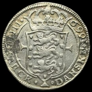 1669, 4 Mark / Krone "Mysteriekrone", Fre.lll Kva. 1+ "Sjælden"