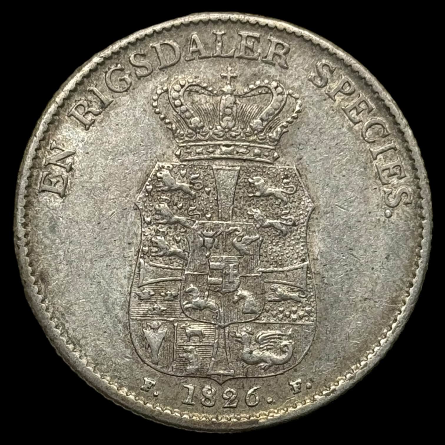 1826 FF 1 speciedaler Fre.Vl Kva. 1+-01