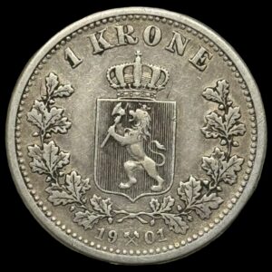 Norge 1901 1 krone Kva. 1+