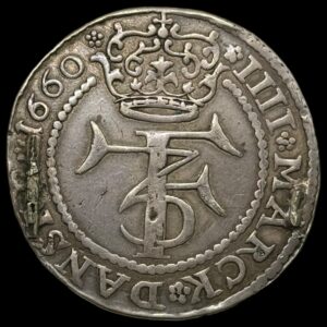 1660, 4 Mark / Krone "Mysteriekrone", Fre.lll Kva. 1+ "Sjælden"