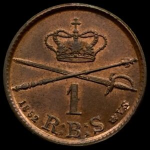 1852 VS 1 rigsbankskilling Fre.Vll Kva. 01
