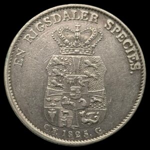 1825 CFG 1 speciedaler Fre.Vl Kva. 1+-01 "Sjælden"